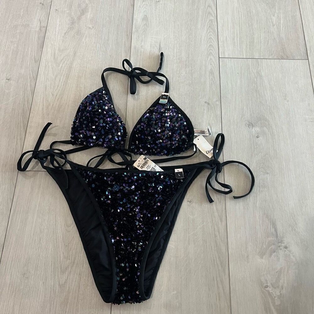 Etam women’s 2pc set swimsuit top size XL bottom L